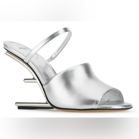 Fendi First F-Shaped Sculpted Heel Sandals - Picture 2 of 3